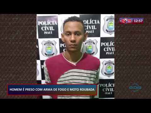 Jovem é preso por porte ilegal de arma e por pilotar moto roubada no bairro Santa Maria 29 09 2020