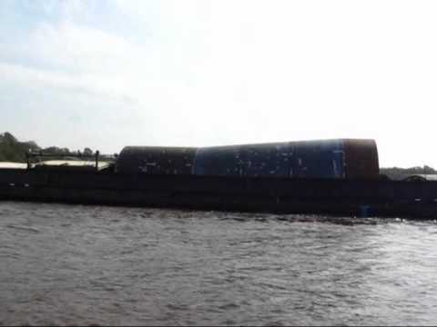 Vorbeifahrt Binnenschiff Maik - GMS - 04001540 zu Berg auf der Hunte