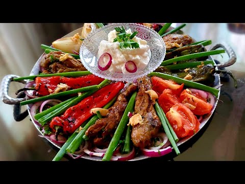 VEGAN SMOKED VEGETABLE PARTY PLATTER with GARLIC AIOLI - By Ani (Garlic Sauce!)