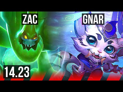 ZAC vs GNAR (TOP) | 1000+ games | KR Master | 14.23