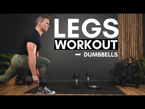 30 MINUTE DUMBBELL LEGS WORKOUT (Quads, Glutes, Hamstings & Calves)