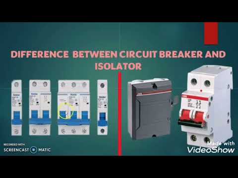 What is the difference between Circuit breaker and Isolator?