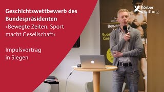 ›Sport macht Gesellschaft‹, Impulsvortrag von Ansgar Molzberger (2020)