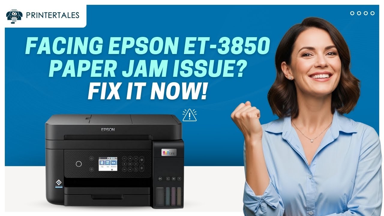 Fix Epson ET-3850 Paper Jam Issue | Printer Tales