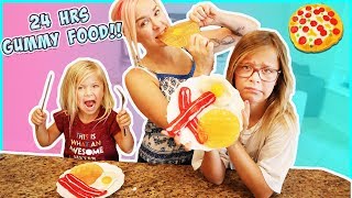 SURVIVING ON GUMMY FOOD FOR 24 HRS!!!