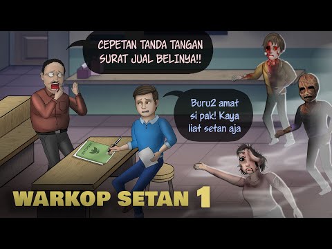 WARKOP SETAN 1 – Tertipu beli ruko murah, yg datang setan semua #HORORKOMEDI | Kartun Hantu Lucu