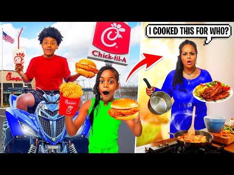 Siblings Choose Chic fil-a Over Mom cooking, They instantly Regret it