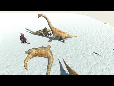 8 Brachiosaurus snow vs all units - Animal Revolt Battle Simulator