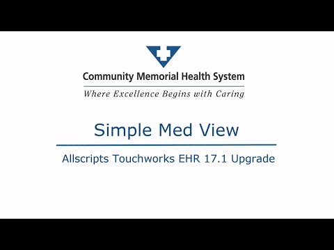 Allscripts Ehr 17 1 Simple Med View