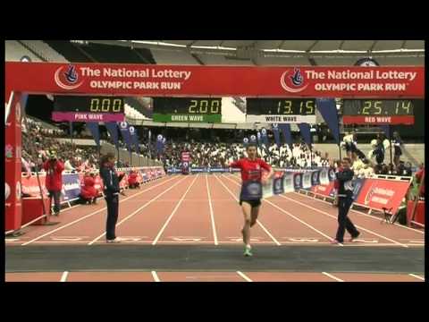 Runners become first to cross Olympic Stadium finish line