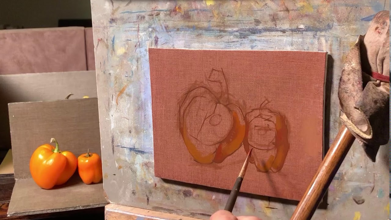 Oil painting demo of a Still-life in just under an hour