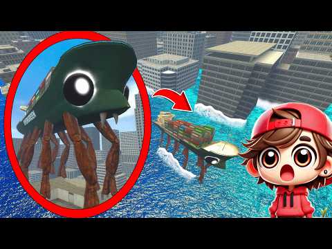 My drone CATCHES CRABTANIC Sea giant in REAL LIFE in Garry's Mod