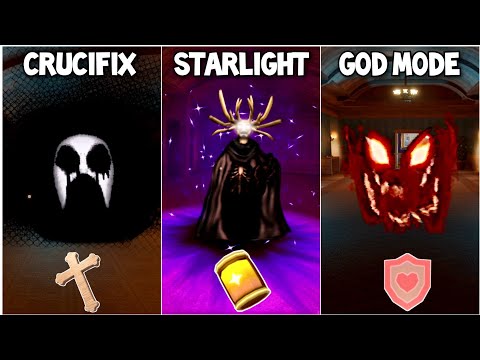 Doors Hardcore Mode All New Enemies vs Starlight vs Crucifix vs God Mode 