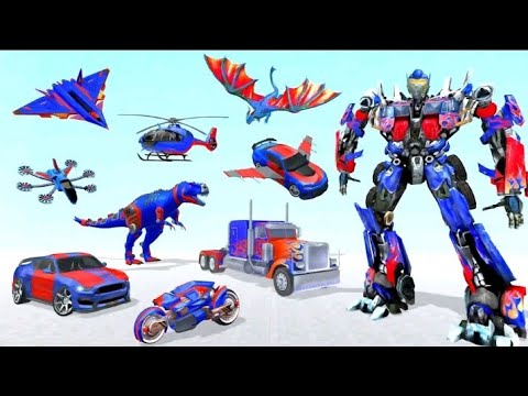 Flying Jet Robot Car Transform Game-Android Gameplay