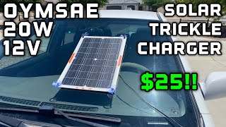 OYMSAE 20 W Portable Solar Panel Battery Trickle Charger to Keep your car battery Charged Up!