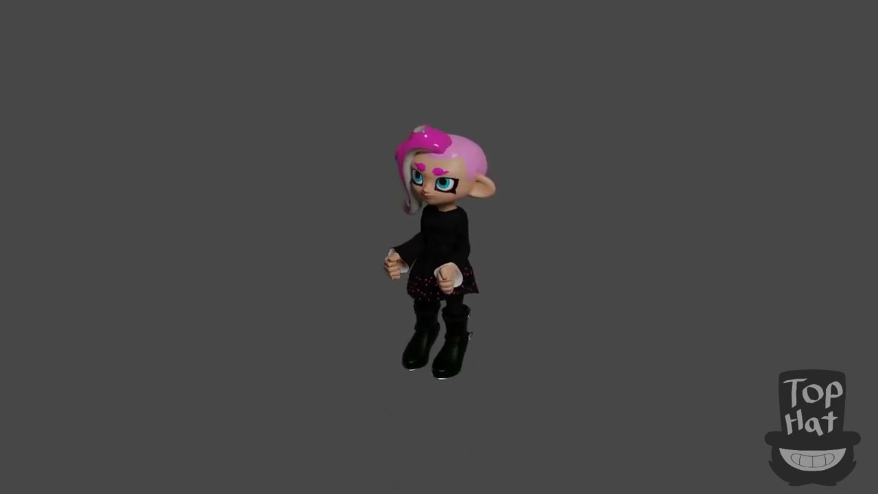 Octoling dancing in the empty void for 5 minutes straight