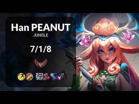 Han Peanut Lillia vs Lee Sin JUNGLE - KR GRANDMASTER Patch 14.16