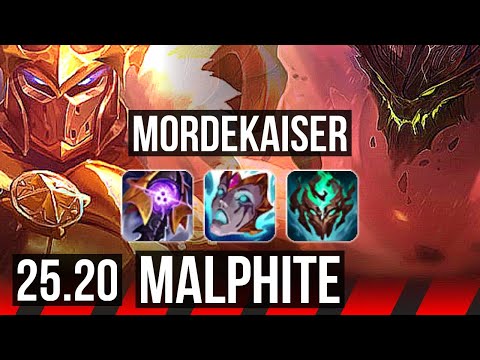MORDEKAISER vs MALPHITE (TOP) | 7 solo kills, 14/3/14, Legendary | NA Grandmaster | 25.20