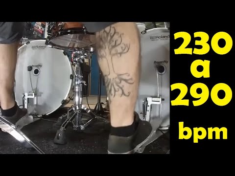 TOCANDO BATERIA AO EXTREMO   DE 230 A 290 BPM