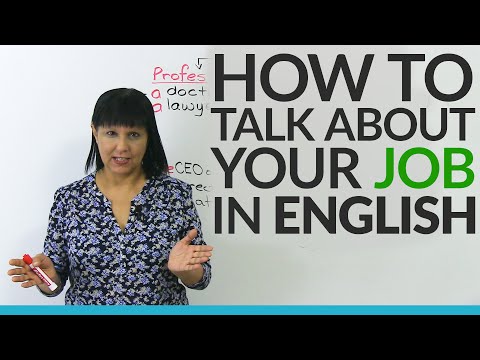 Professional English How to talk about your career