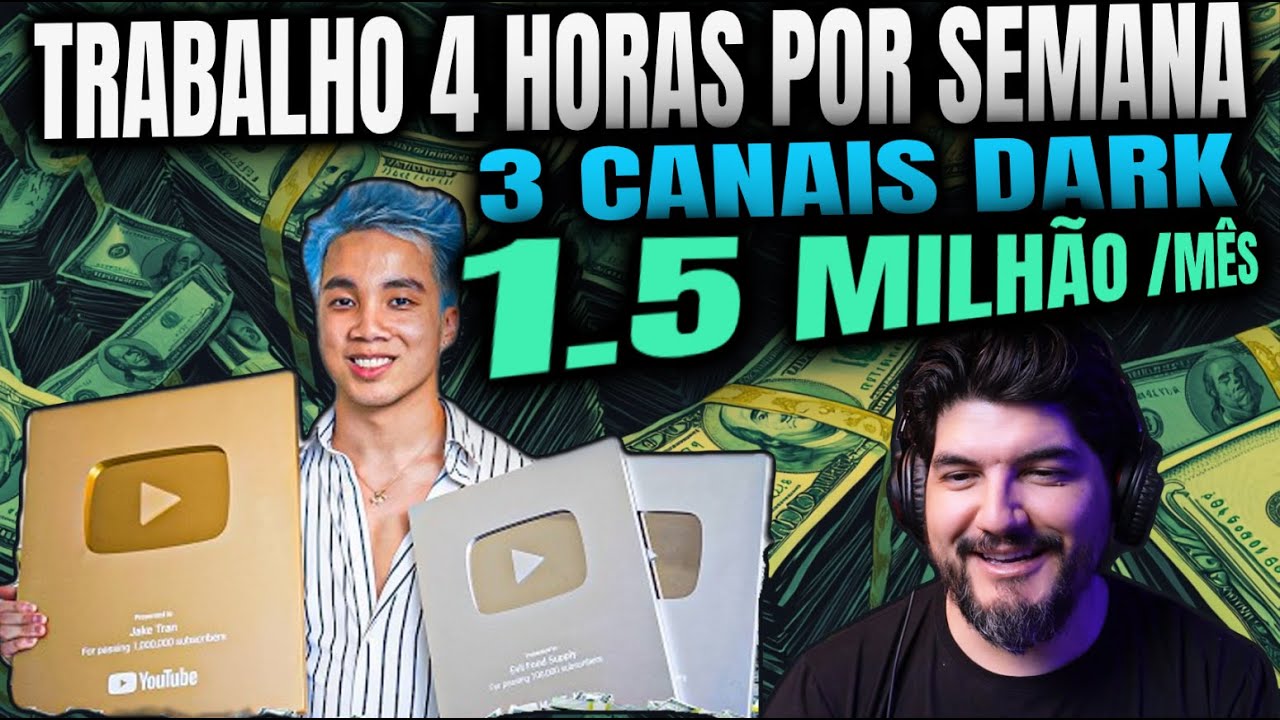 ELE TRABALHA 4 HORAS POR SEMANA, TEM 3 CANAIS DARK E FATURA $1.5 MILHÃO POR MÊS