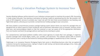 Vacation Package Booking System