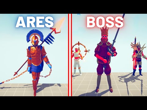 ARES TEAM vs BOSS UNITS TEAM - Totally Accurate Battle Simulator - TABS