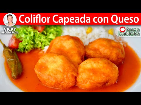 COLIFLOR CAPEADA CON QUESO | Vicky Receta Facil