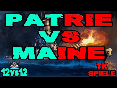 Patrie vs. Maine 12vs12 *Kradonische Gefechte* ⚓️ in World of Warships 🚢 #worldofwarships