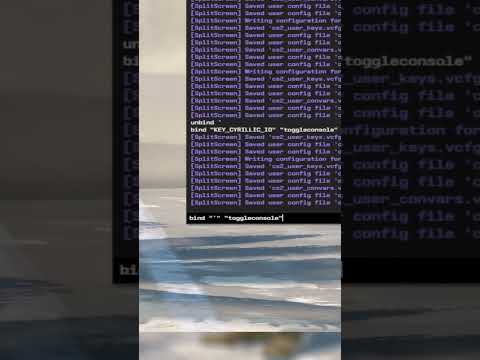 Как забиндить консоль на одну букву? #cs2