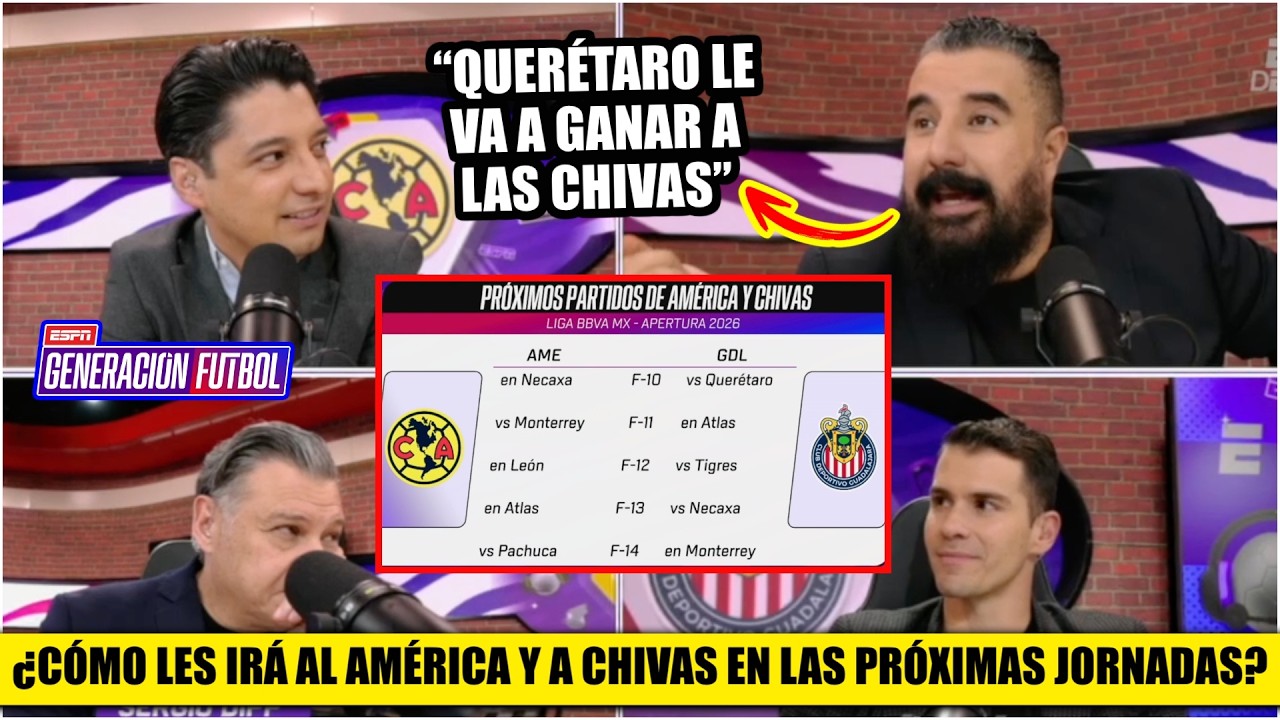 Así hacen ALEGRES CUENTAS de AMÉRICA y CHIVAS para sus próximos cinco juegos LIGA MX | Generación F