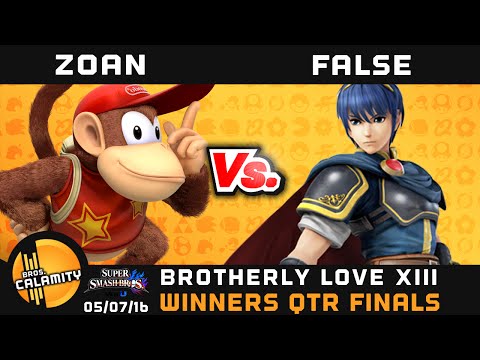 BLXIII | LoF False (Marth) vs Zoan (Diddy) - Winners Qtr Finals - Sm4sh Singles