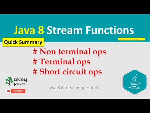 Java 8 Stream Api Operations Java 8 Stream Functions Terminal Non Terminal Functionsokay Java