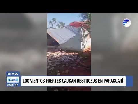 Los vientos fuertes causan destrozos en Paraguarí