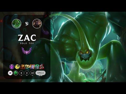 Zac Top vs Kled - KR Master Patch 13.7