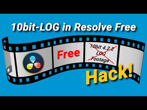 Resolve FREE – 10bit 422 LOG Footage HACK!