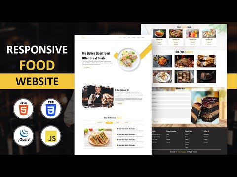 Animated Restaurant Website Design – HTML CSS JS Responsive Project