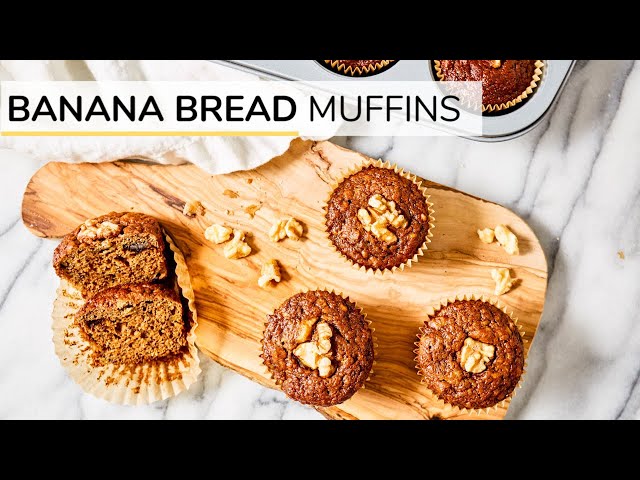 BANANA BREAD MUFFINS | easy healthy recipe