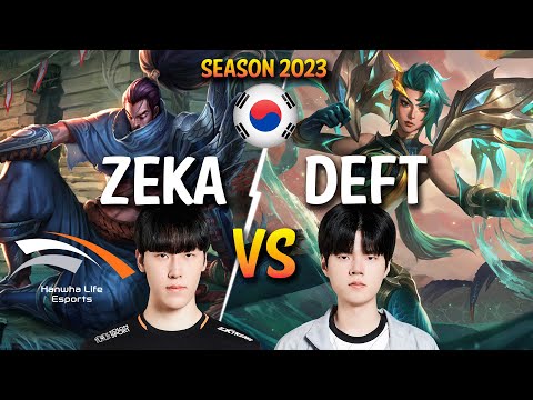 HLE Zeka vs KT Deft - Zeka YASUO vs Deft KAI'SA ADC - Patch 13.23 KR Ranked