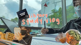 🔆📚 library adventures + unproductivity at home | a study vlog