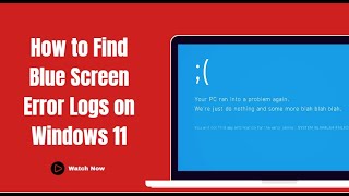 How to Find Blue Screen Error Logs on Windows 11