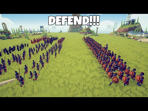 SPARTANS DEFEND AGAINST ROMAN + PERSIAN - Totally Accurate Battle Simulator TABS