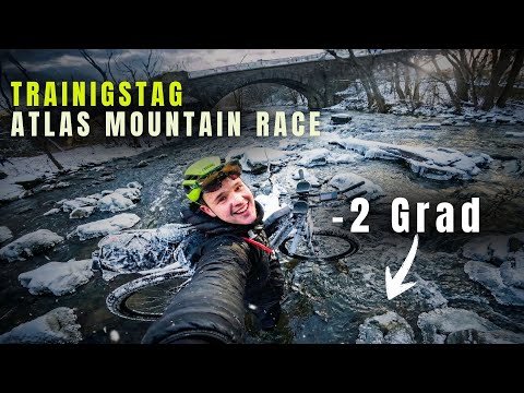 Atlas Mountain Race Test Day: River crossing and sleeping setup test at -2 degrees Celsius and snow