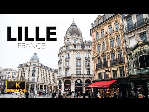 Lille, France || 4K Walking Tour