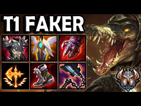 T1 Faker RENEKTON TOP vs AATROX - Patch 11.2 Ranked Korea ✅
