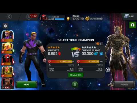 Mcoc - Proxima Midnight and Corvus Glaive Boss Fights Uncollected Difficulty