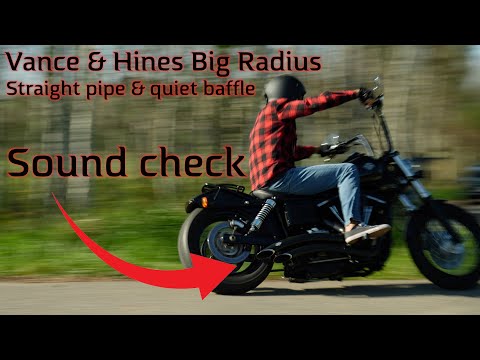 Vance & Hines Straight pipe & quiet baffle SOUND CHECK  Harley Davidson FXDB Street Bob