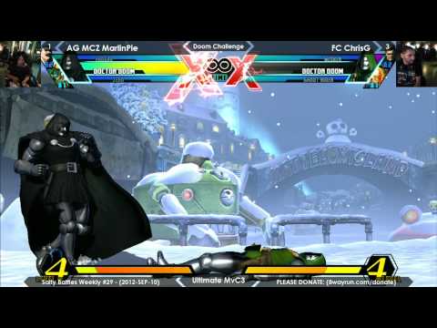Salty Battles #29   UMvC3 Doom Challenge   AG MCZ MarlinPie VS FC ChrisG