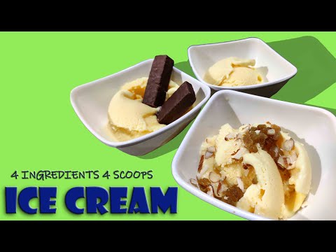 Home made ICE CREAM II Market style ice cream II Easy Ice cream Recipe II 4 Ingredients Ice Cream