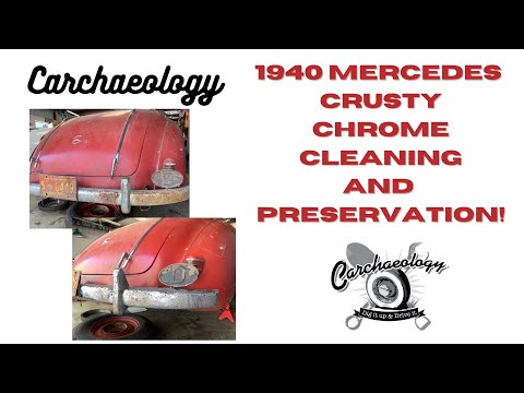 Thumbnail for Carchaeology: 1940 Mercedes crusty chrome cleaning and treatment. by Car, Vehicle